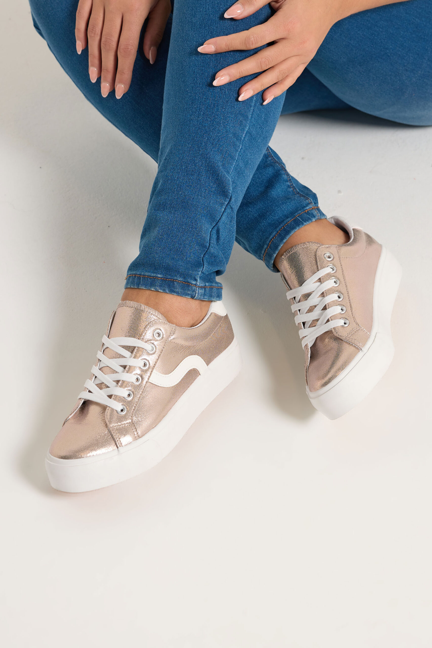 gold trainers