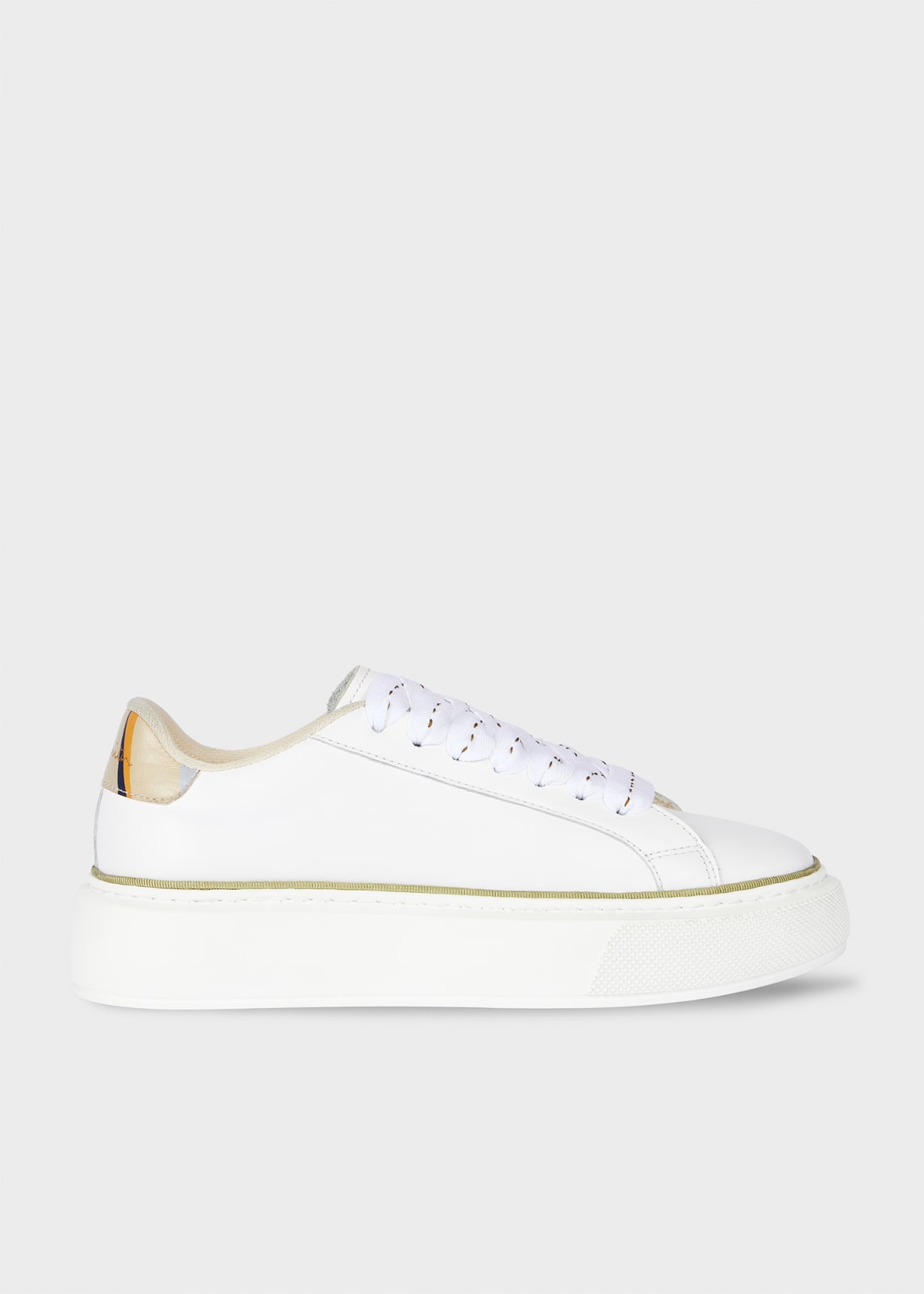 white platform trainers
